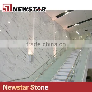 Newstar Cheap Guangxi White With Black Grey Veins China Marble Tile thumbnail-5