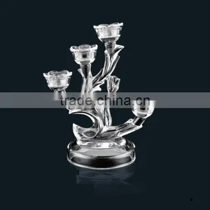 Lead-free Crystal Wholesale Glass Tall Table Candelabras thumbnail-1