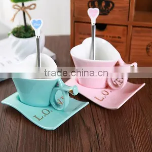 250ml Ceramic Mug With Special Handle Heart Shaped Coffee Mug thumbnail-1