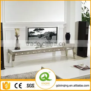 E360 Living Room Furniture Stainless Steel Marble l Shaped TV Cabinet thumbnail-1