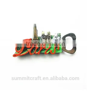 Paris France Souvenir Custom Bottle Opener Fridge Magnet thumbnail-1