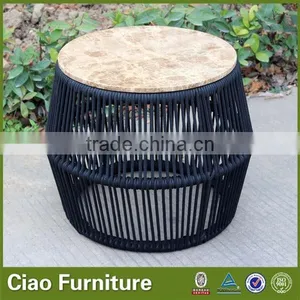 Coffee Table / Side Table With PL Rope & Marble thumbnail-1