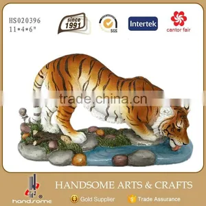 10X5.5X11 Inch Resin Lifelike Home and Garden Decoration Animal Sculpture Tiger Statue thumbnail-2