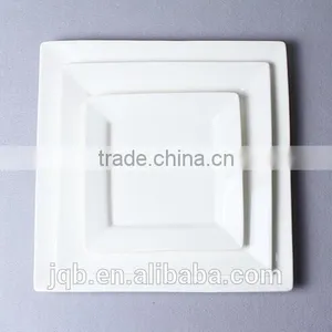Customized White Ceramic Square Dinner Plates thumbnail-2