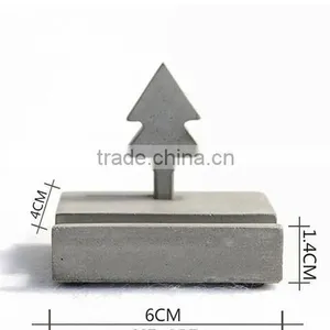 Tree Shape Solid Concrete Desk Accessories Industrial Pen Phone Holder thumbnail-2