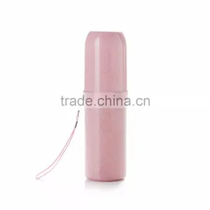 Hot Sell Good Quality New Design Wheat Straw Toothbrush Case Portable Travel Toothbrush Case thumbnail-4