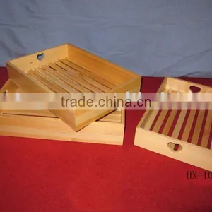 Unfinished Wood Trays Storage Fruit ,veg thumbnail-1