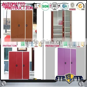Henan Steelite 3 Door Metal Wardrobe Godrej Almirah Designs With Price thumbnail-1