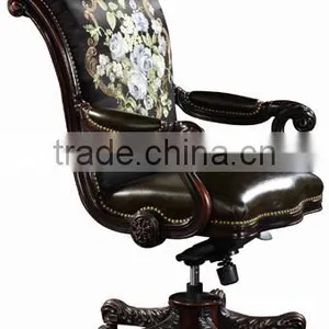 Luxury Royal Upholstery Swivel Chair for Office, Classic Design Office Armchair With Fabric and Leather BF11-09192d thumbnail-1