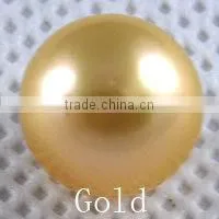 High Luster AAA 10.5-11mm Golden Round Tahitian Loose Pearls thumbnail-1
