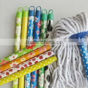 Custom Well Straight 110cm Long Floor Mop Stick Wood With End Caps thumbnail-1