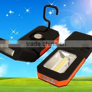 New 3led Foldable Cob Plastic Work Light With Magnet Led Working Light With Hook thumbnail-1