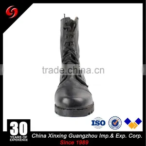 Factory Price ODM Avaliable Black Grain Leather Military Boots thumbnail-2