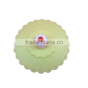 Food Grade Silicone Rubber Anti-dust Airtight Seal Silicone Drink Cup Lids With Cake Shape thumbnail-5