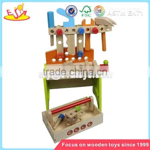 Wholesale Interesting Wooden Tools Kit Toy DIY Funny Kids Wooden Tools Kit Workbench Toy W03D031 thumbnail-3