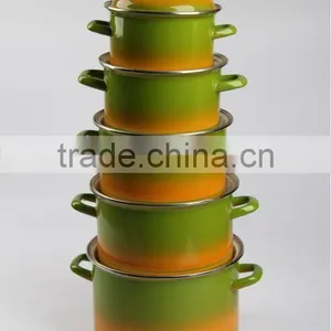 Nice Enamel Casserole With Normal and Hollow Handle thumbnail-3