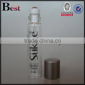 5ml Roll on Bottle Clear Silk Screen Printing Tube Glass Roll on Bottle for Perfume Essential Oil Best Sellers thumbnail-3