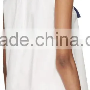 2016 Fashion Sleeveless White and Navy Sailor Blouse HST8010 thumbnail-4