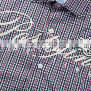 Fashion Short Sleeve Casual Design High Quality 100%Cotton Check Men Shirt thumbnail-4