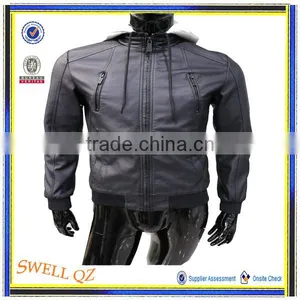 2016 Top Fashion Italian Jacket Mens Leather Blazer thumbnail-4