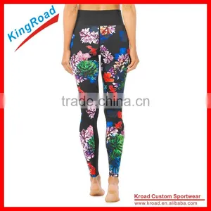 Wholesale Fitness Clothing Women Compression Pants Running Tights High Waist Custom Yoga Pants Leggings Sets thumbnail-5
