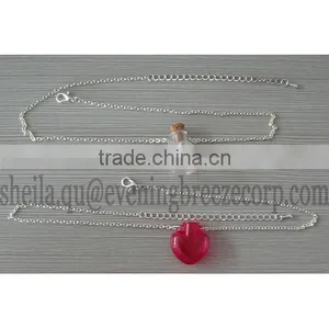 Wholesale 2cm Height Heart Shape Plastic Wish Bottle Necklace thumbnail-1