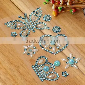 Custom Mixed Color Butterfl Rhinestone Jewelry Seal Rhinestone Acrylic Decoration Stickers thumbnail-5
