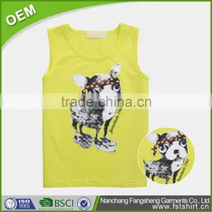 Lastest Hotsales Good Quality Summer Kids Cotton O-neck Tank Top thumbnail-2