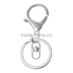 Wholesale Silver Plated Lobster Clasp Findings Simple Metal Key Chain Rings thumbnail-3