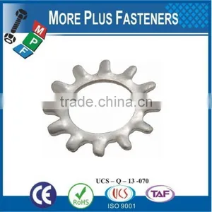 Made in Taiwan Passivated Zinc Plated External Tooth Lock Serrated Washer Stainless Steel Carbon Steel thumbnail-2