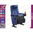 Gravity Recovery Fabric Surface Cinema Theater Chairs Folding Up With Cup Holder thumbnail-1