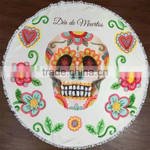 Microfiber Round Beach Blanket thumbnail-2