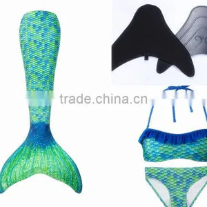 Kids Fancy Mermaid Swimsuit, Mermaid Tail With Monofin for Swimming thumbnail-6