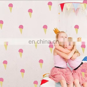 Cute Ice Cream Ins Style Vinyl Wall Sticker Children Room Home Decoration Mural Roon Decal thumbnail-3