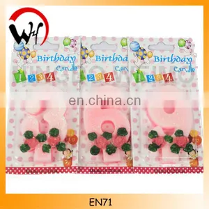 Fancy Decorative 1 Pink Glitter Number Birthday Candle thumbnail-1