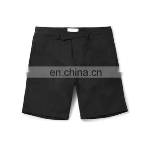 Dongguan Clothing Manufacturers Custom Slim-Fit Black Cotton-Drill Chino Shorts thumbnail-4