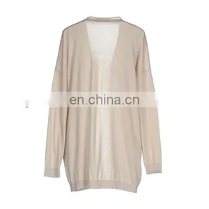 2017 Latest Design Lady Top as Long Sleeve Cardigans for Women Made of Wholesale Silk Fabric thumbnail-2