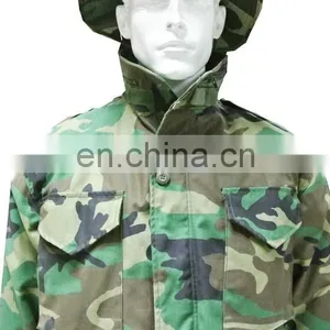 Hot Sale Army Woodland Camouflage Military Army M65 Jacket thumbnail-3