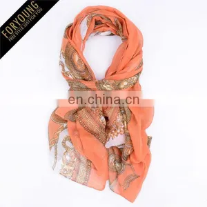 Fashion Long Voile Printed Scarf thumbnail-1