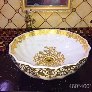 China Factory Orange Color Popular Design Square no Hole Ceramic Bathroom Hotel Luxury Wash Basin Art Sink for Sale thumbnail-5