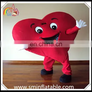 Lifelike Red Heart Mascot Costume, Red Heart Cartoon Fur Costume for Charity/event thumbnail-1