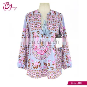 Fat Women Clothing Simple Design Latest Fashion Design Lady Blouse thumbnail-1