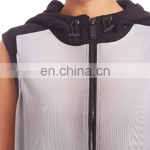 Two Tone Wholesale Spring Tall Hoodies Sleeveless Slim Fit Tracksuits for Men thumbnail-4