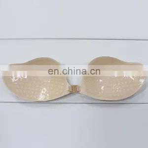 ES6612 Golden Wholesale Fashion Sexy Breathable Invisible Nude Silicone Bra for Dress thumbnail-2