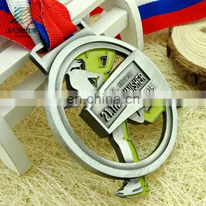 Zinc Alloy Die Cut Hollow Bronze Running Metal Custom Sports Medal With Hanger thumbnail-4