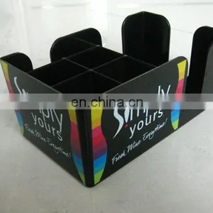 Plastic PS Decorative Bar Caddy Napkin Straw Holder With Custom CMYK Full Color Printing thumbnail-2