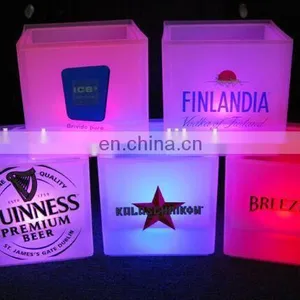 Custom New Design Colorful Led Square Ice Bucket for Bar Using thumbnail-6