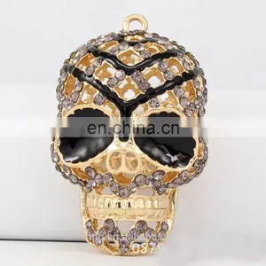 Ally Express Cheap Wholesale Rhinestone Skull Shape Halloween Keychain thumbnail-2