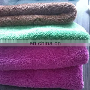 Coral Fleece Towel Solid Dyed Soft Handle 200gsm 300gsm 400gsm High Quality From China Supplier thumbnail-2