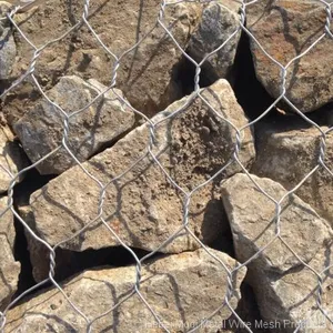 Low Price Hot Dipped Galvanized 8x10cm Heavy Hexagonal Gabion Wire Mesh for Retaining Walls thumbnail-2